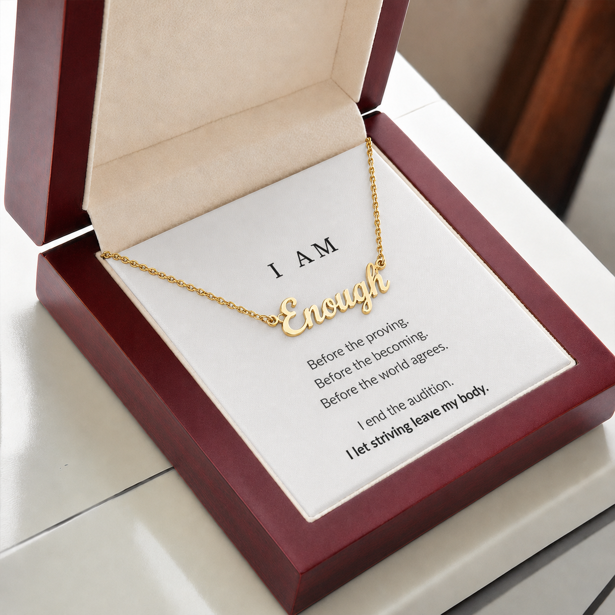 ENOUGH Name Necklace