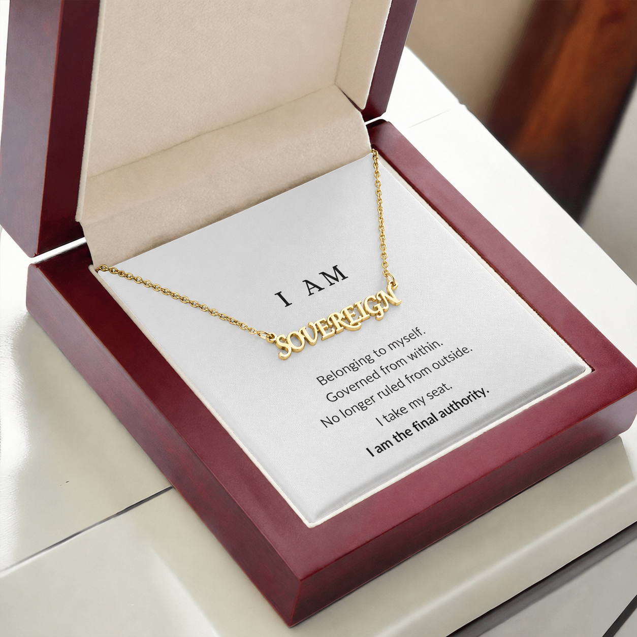 SOVEREIGN Name Necklace