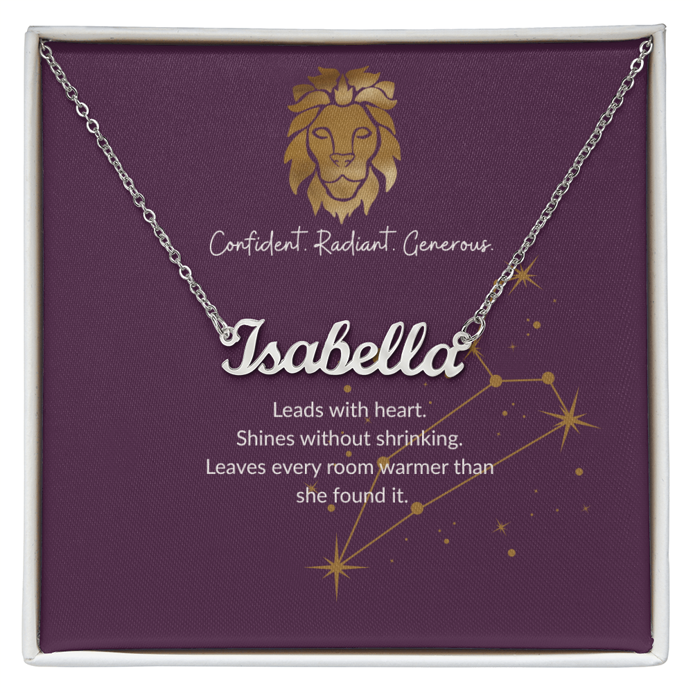 Leo Zodiac Name Necklace