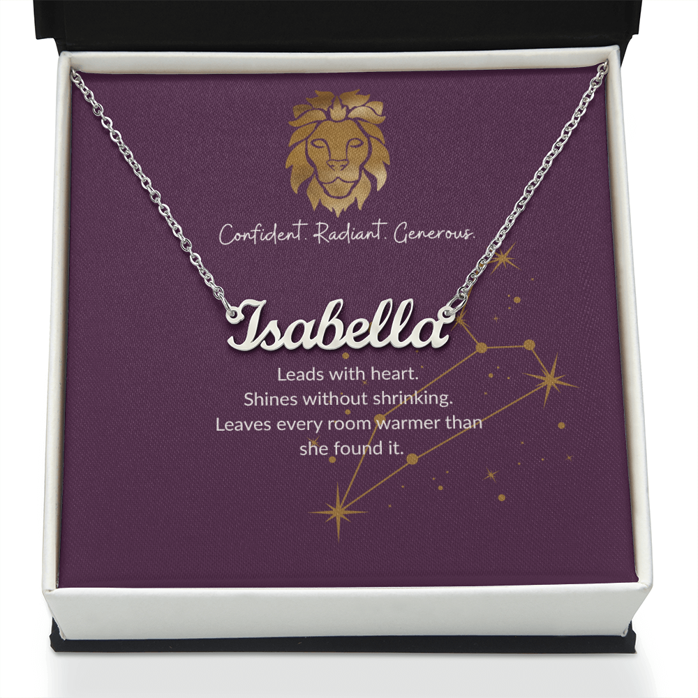 Leo Zodiac Name Necklace