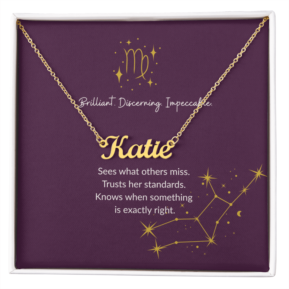 Virgo Zodiac Name Necklace