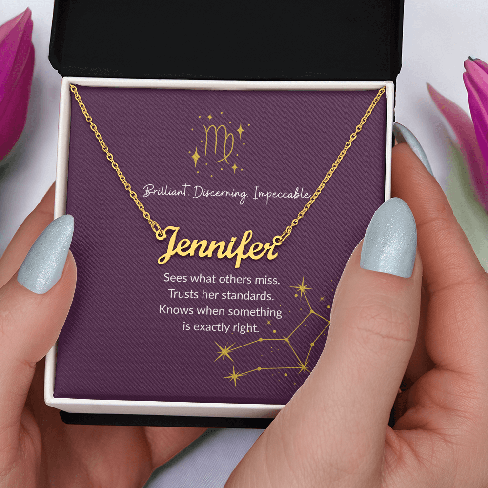Virgo Zodiac Name Necklace