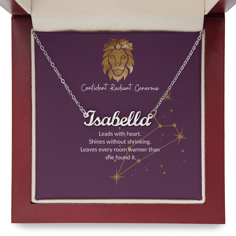 Leo Zodiac Name Necklace
