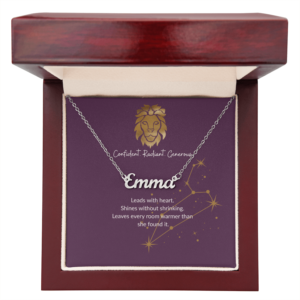 Leo Zodiac Name Necklace