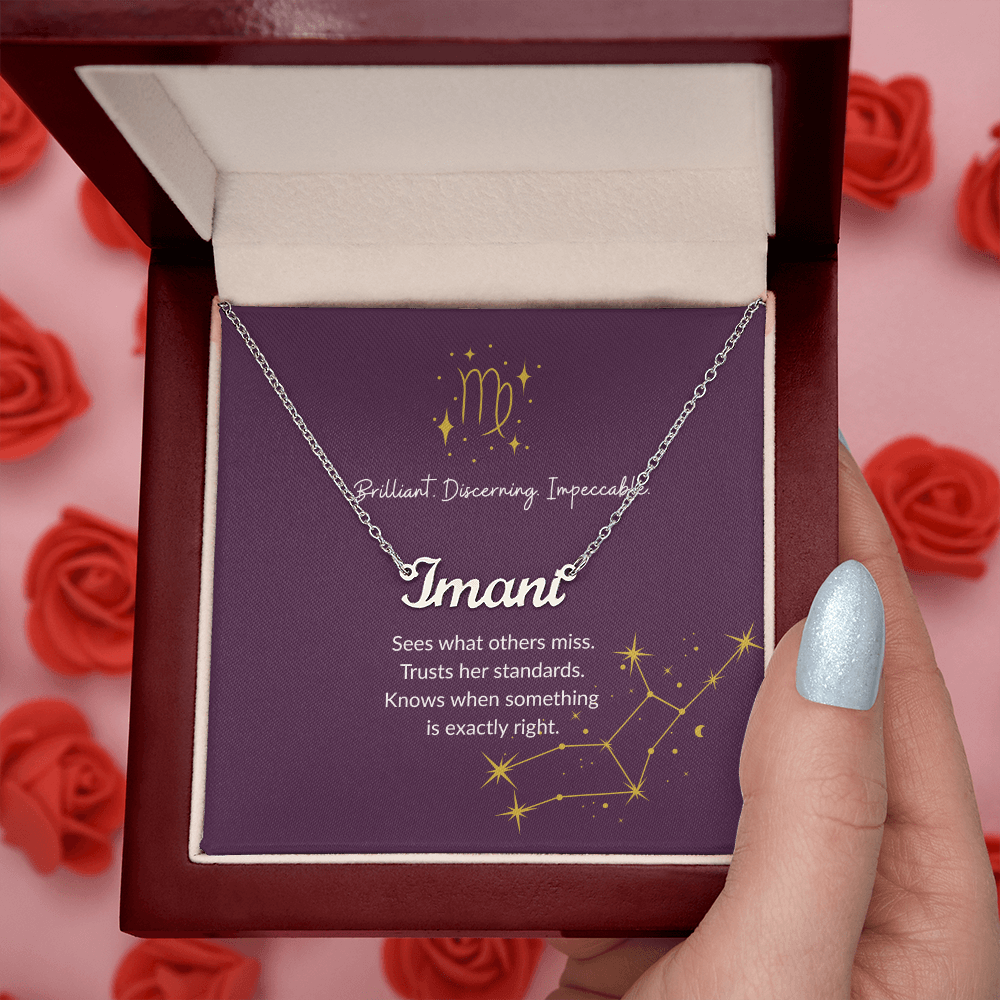 Virgo Zodiac Name Necklace